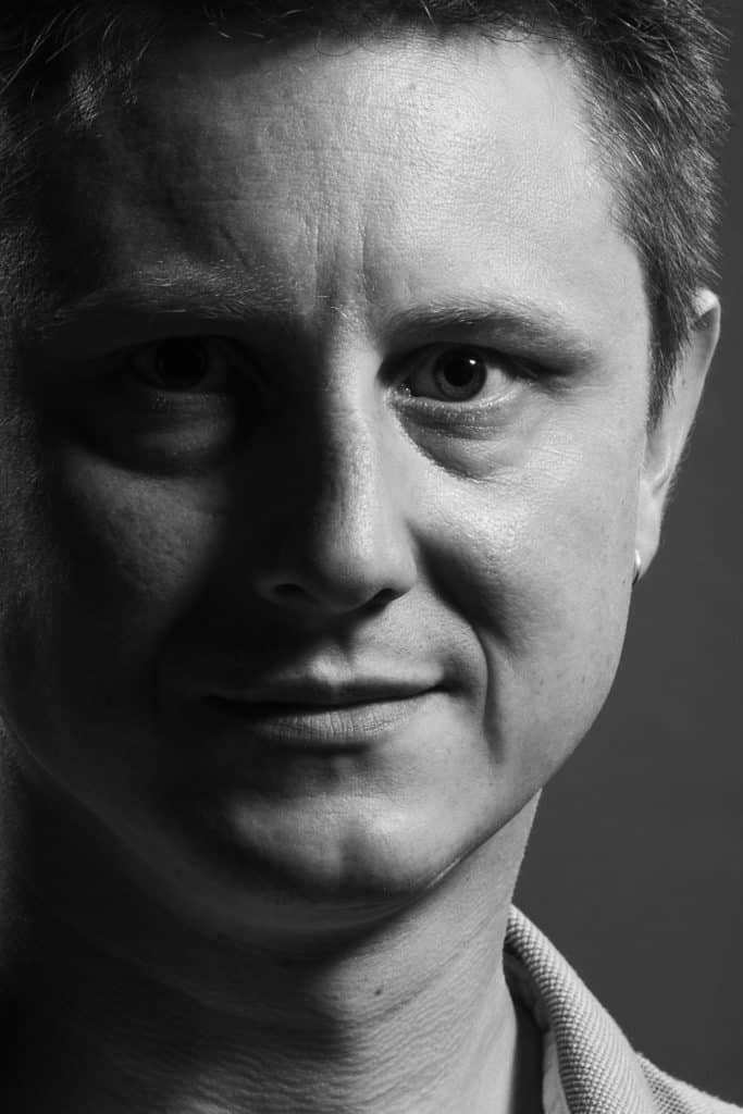 Portrait en noir et blanc