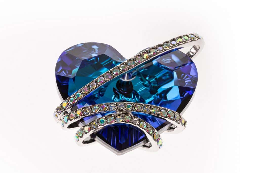 Phot de produit pour un Bijoux de joaillerie - cristal en forme de coeur bleu Pachsot - photo de produit